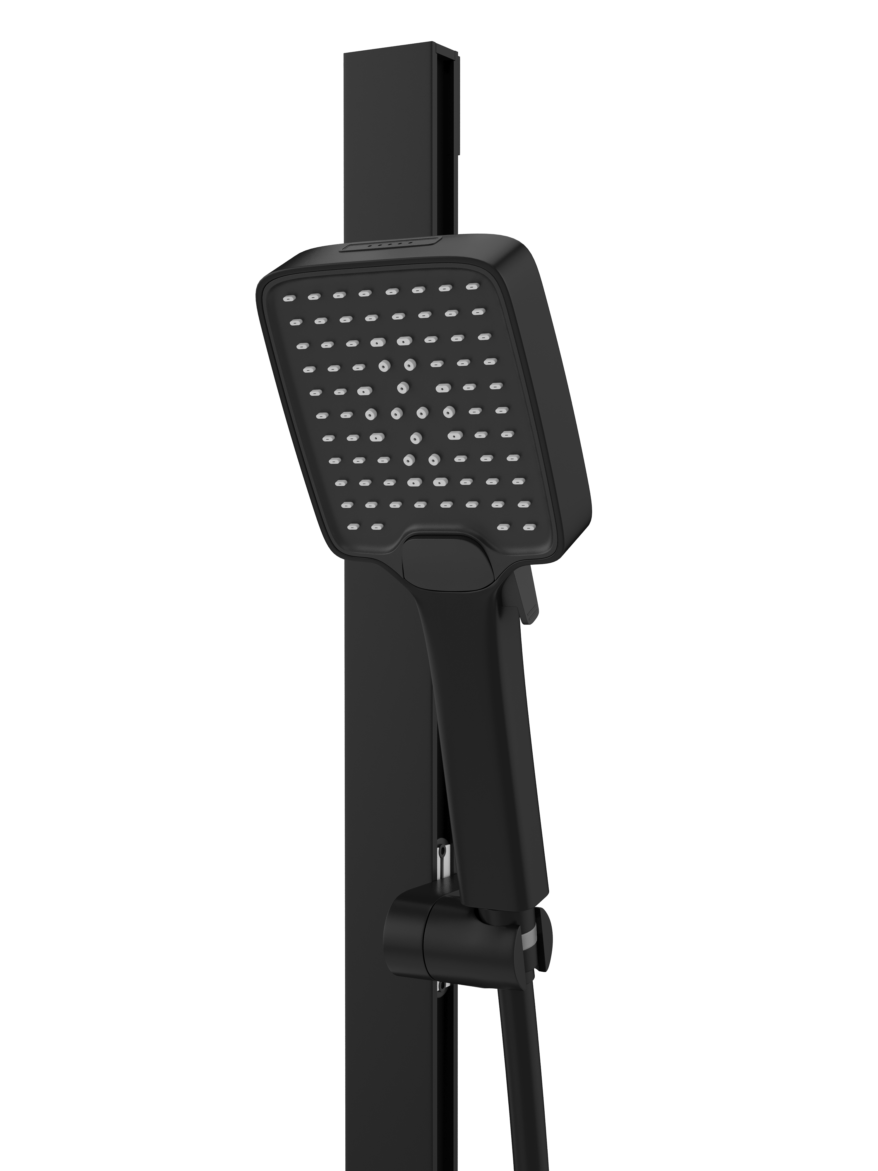 Душевой комплект STWORKI Смеситель для ванны с душем Хадстен S17100BK + Душевой гарнитур Ольборг S20190BK, матовый черный купить в Тамбове