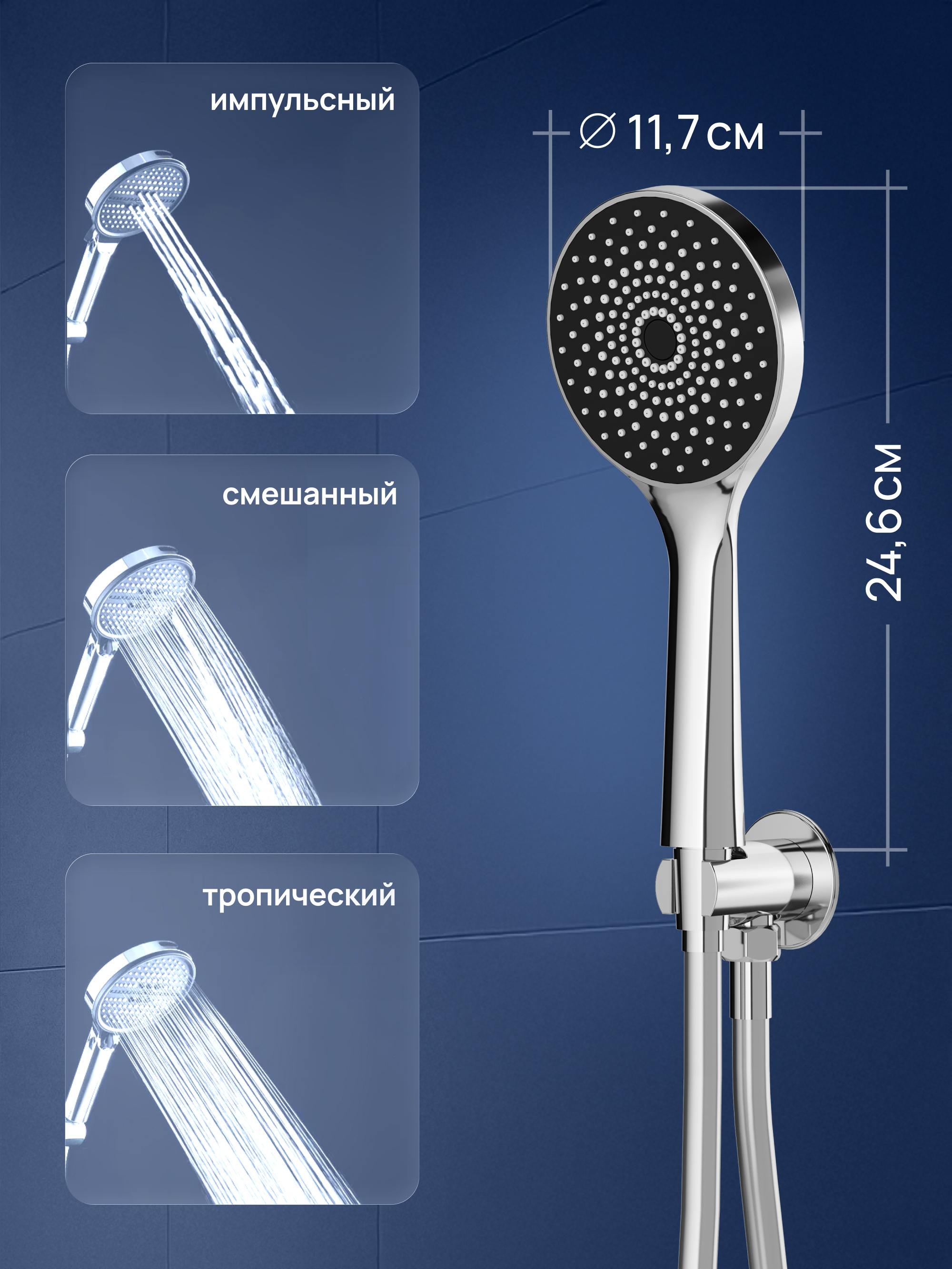 Душевой комплект STWORKI Эстерсунд S31240CR С ВНУТРЕННЕЙ ЧАСТЬЮ, хром купить в Тамбове