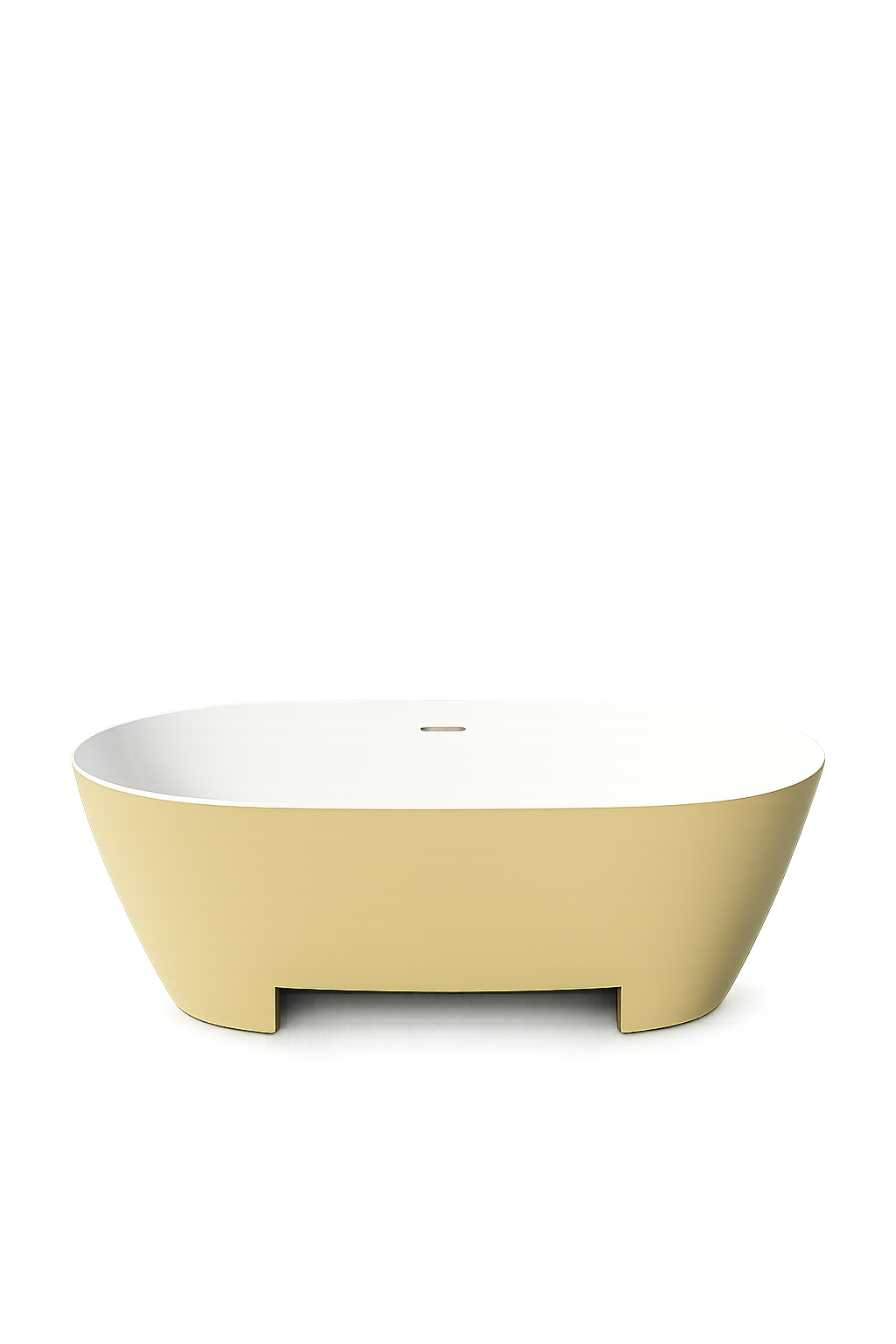 Ванна из искусственного камня STWORKI STUDIO 170x80 см, отдельностоящая, овальная, с донным клапаном, Solid Surface, зелено-бежевая купить в Тамбове