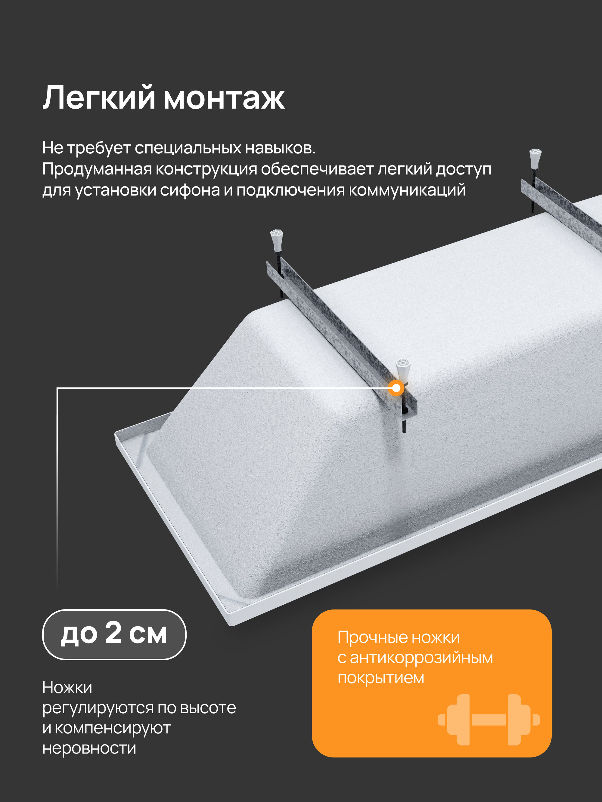Акриловая ванна DIWO Суздаль 180x80 см, пристенная, белая, на ножках купить в Тамбове