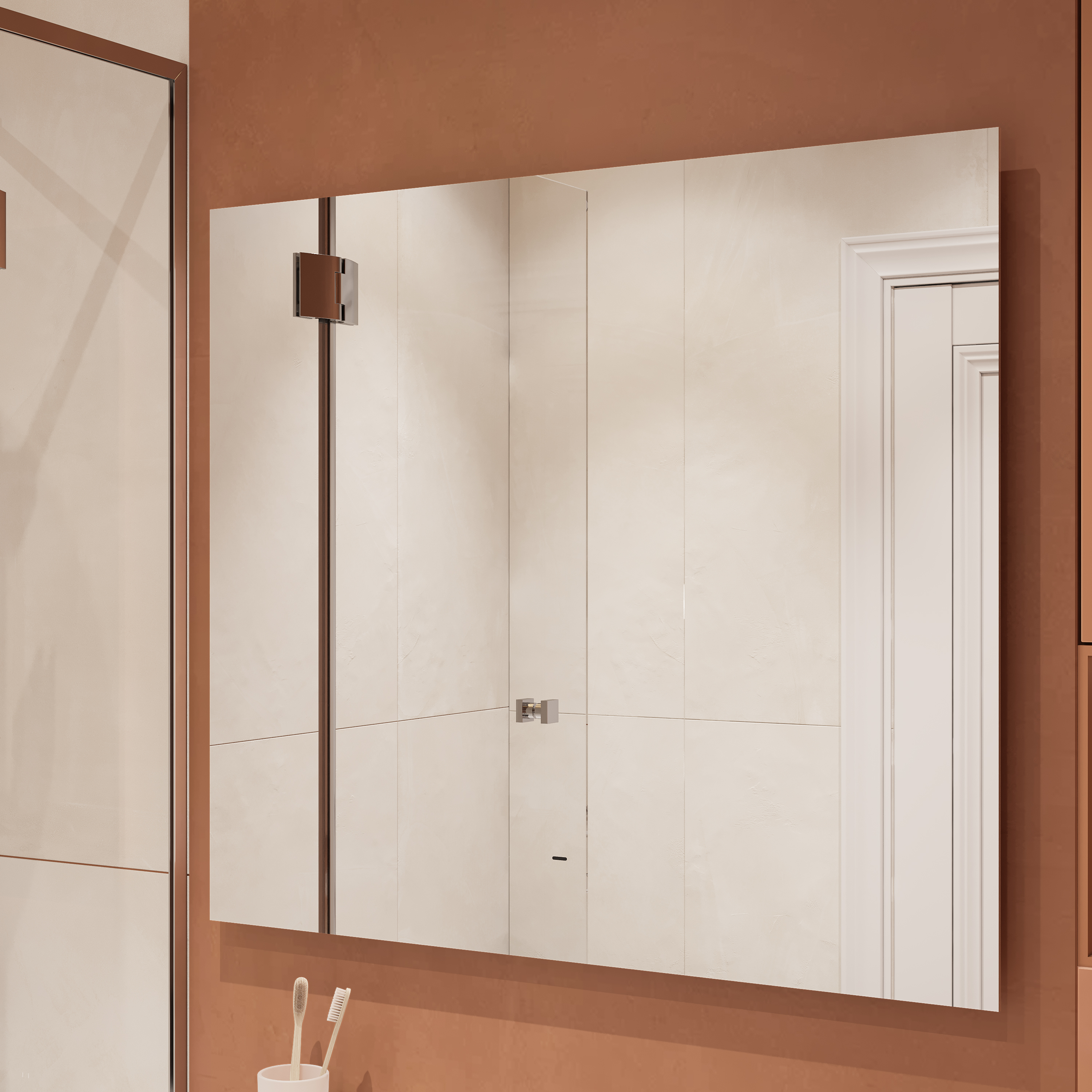 Зеркало DIWO Элиста 80x70 см, ореольная подсветка диодная, бесконтактный выключатель, прямоугольное купить в Тамбове