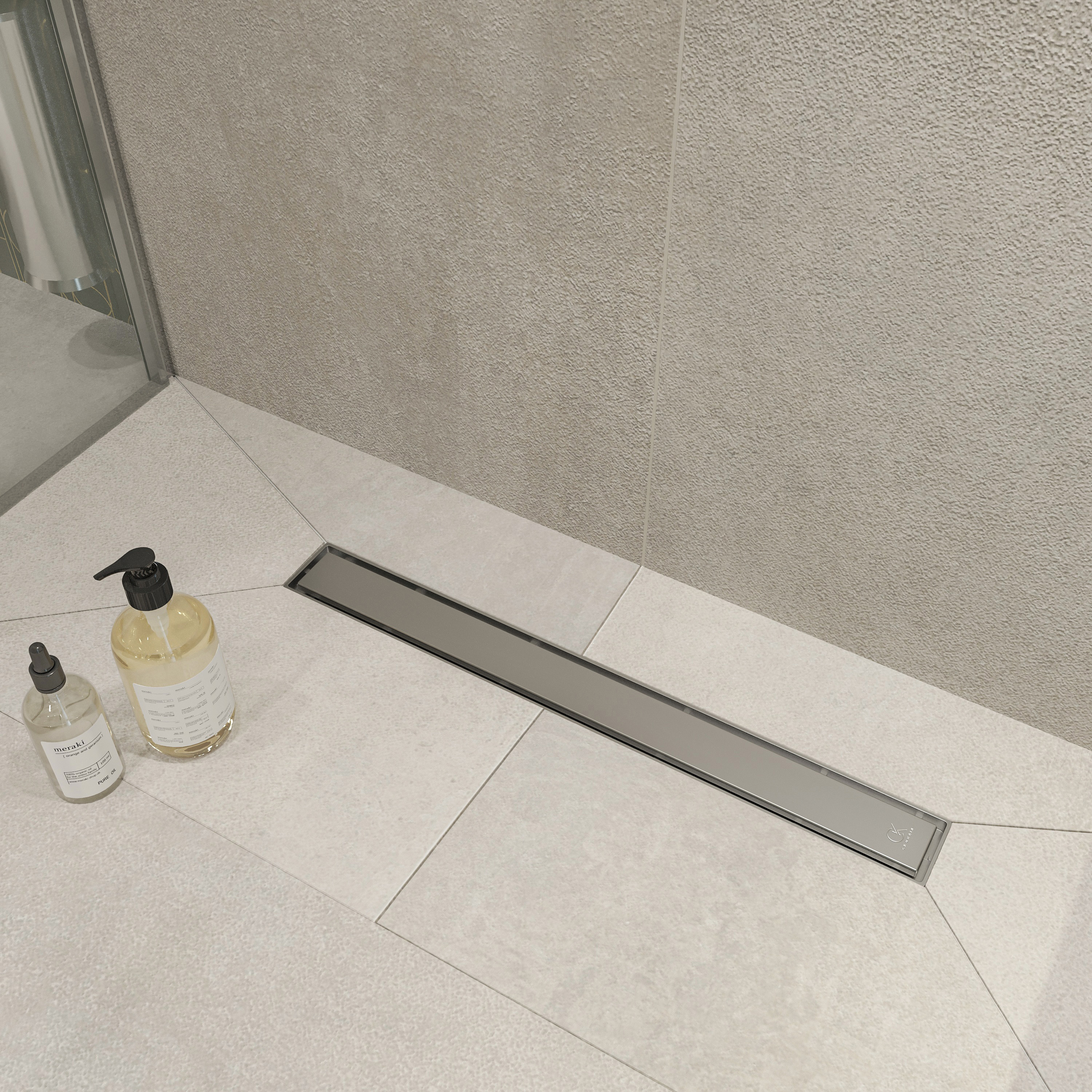 Душевой трап (лоток) CK DRAIN 1105-00155 55 см, решетка хром, с сифоном, под плитку купить в Тамбове