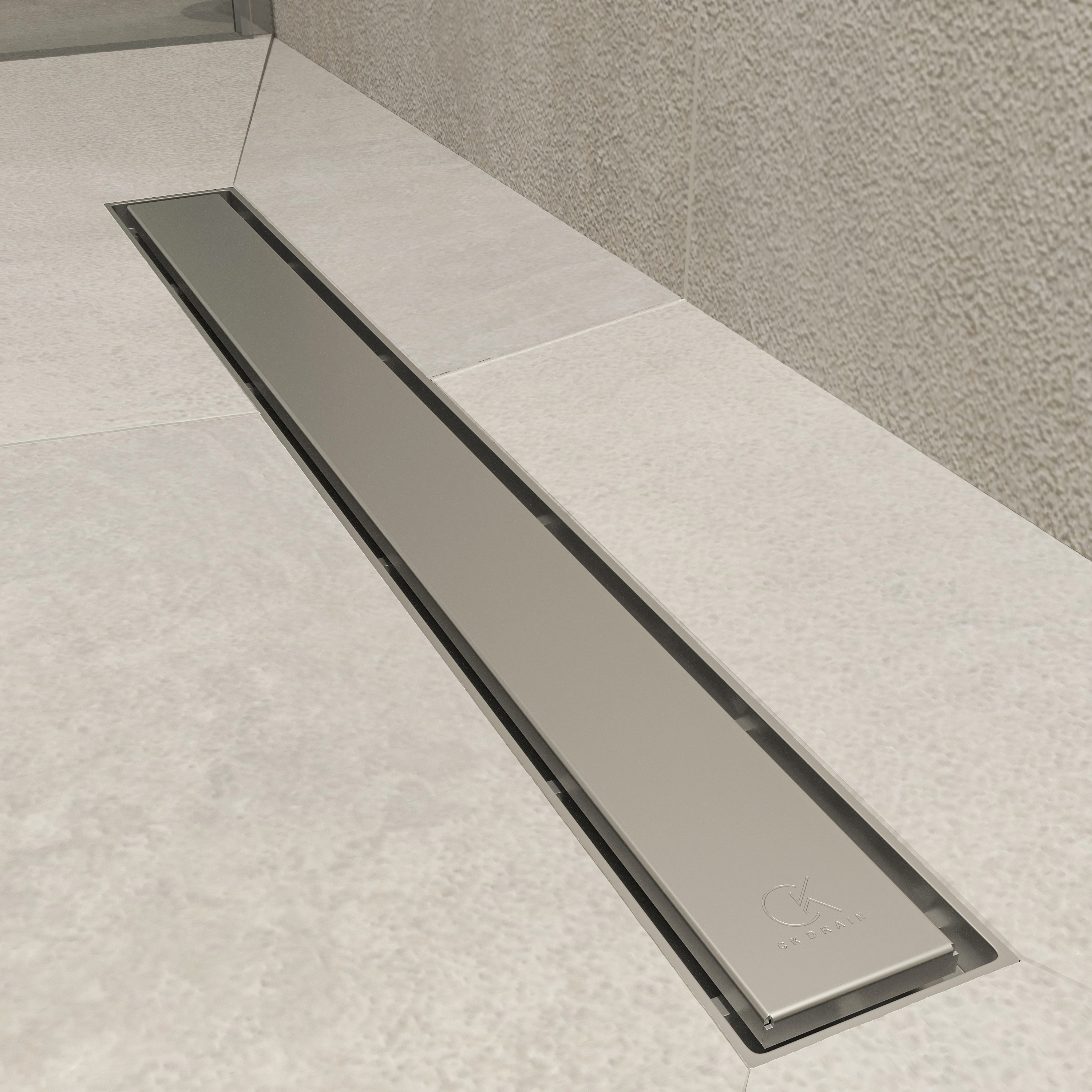 Душевой лоток CK DRAIN 1105-00165 65 см, с мокрым затвором, щелевая/под плитку решетка из нержавеющей стали купить в Тамбове