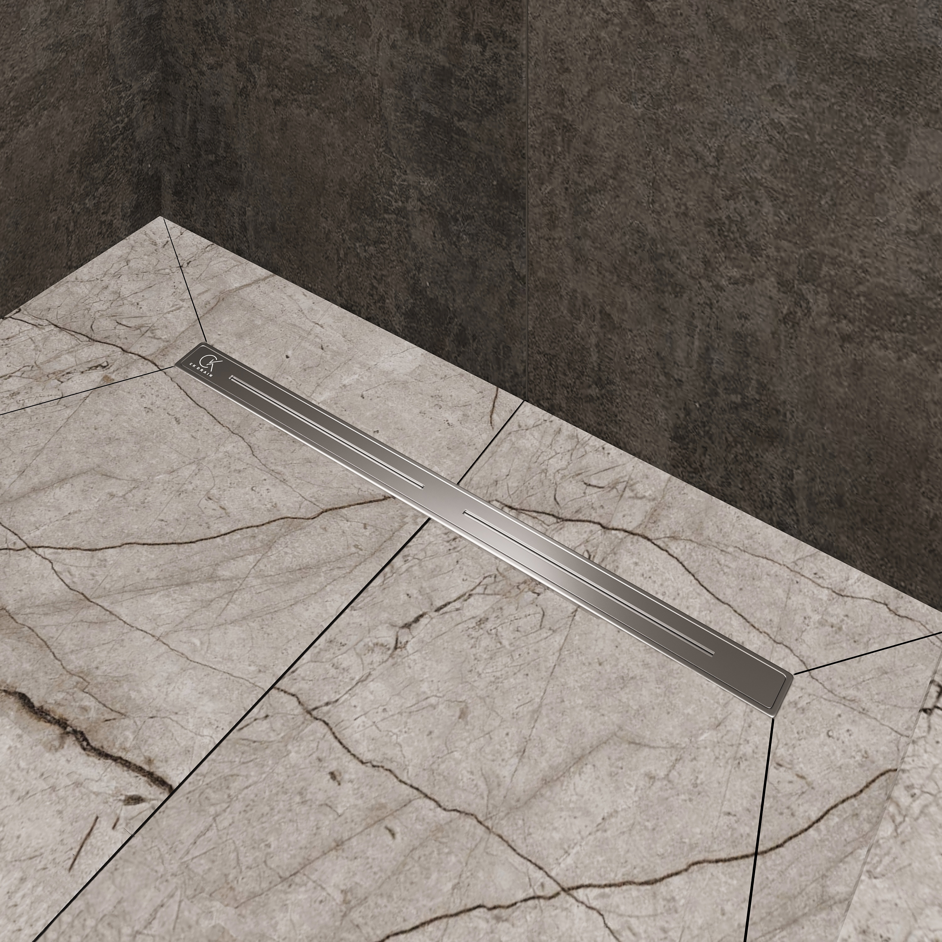 Душевой лоток CK DRAIN RİO-AQUA006-60 60 см, двойной, с мокрым затвором, щелевой, из нержавеющей стали, с решеткой купить в Тамбове