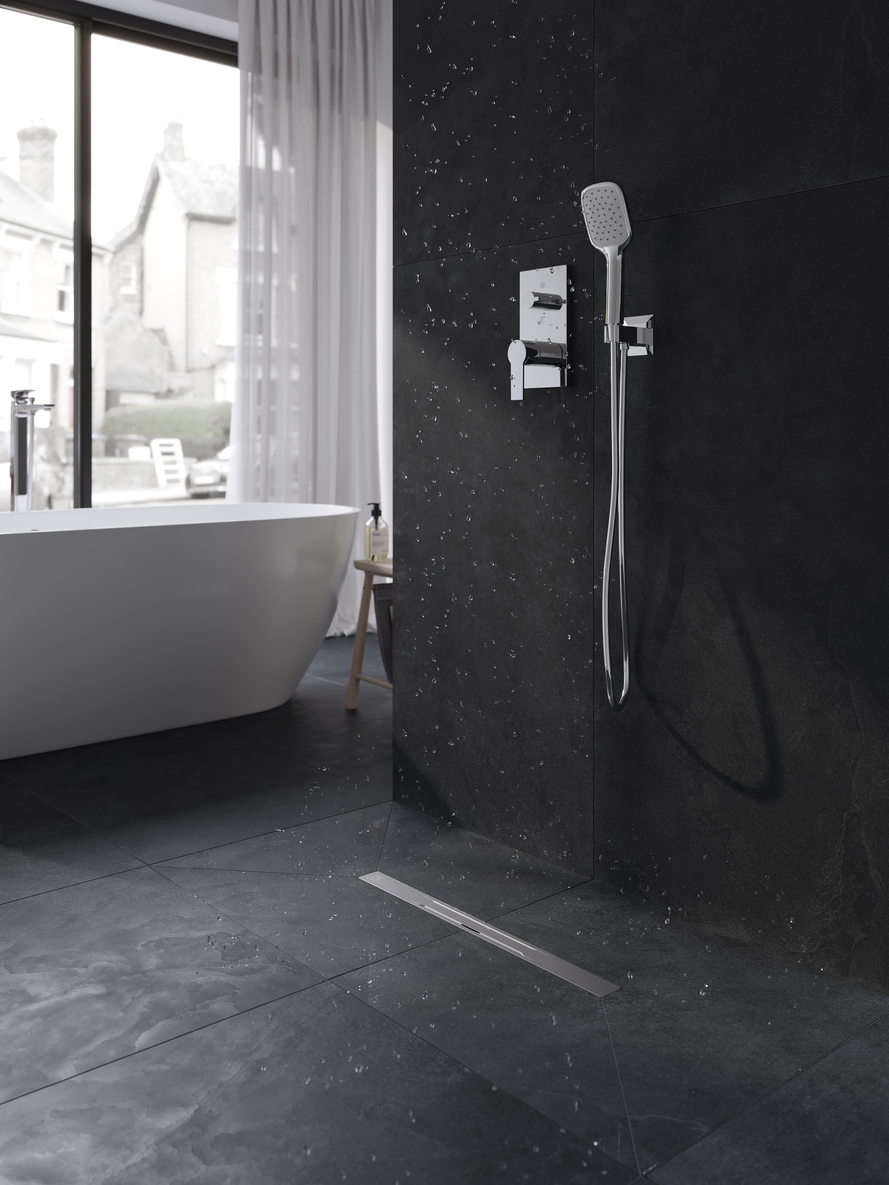 Душевой лоток CK DRAIN VERA-SAQUA014 60 см, двойной, с мокрым затвором, щелевой, из нержавеющей стали, с решеткой купить в Тамбове