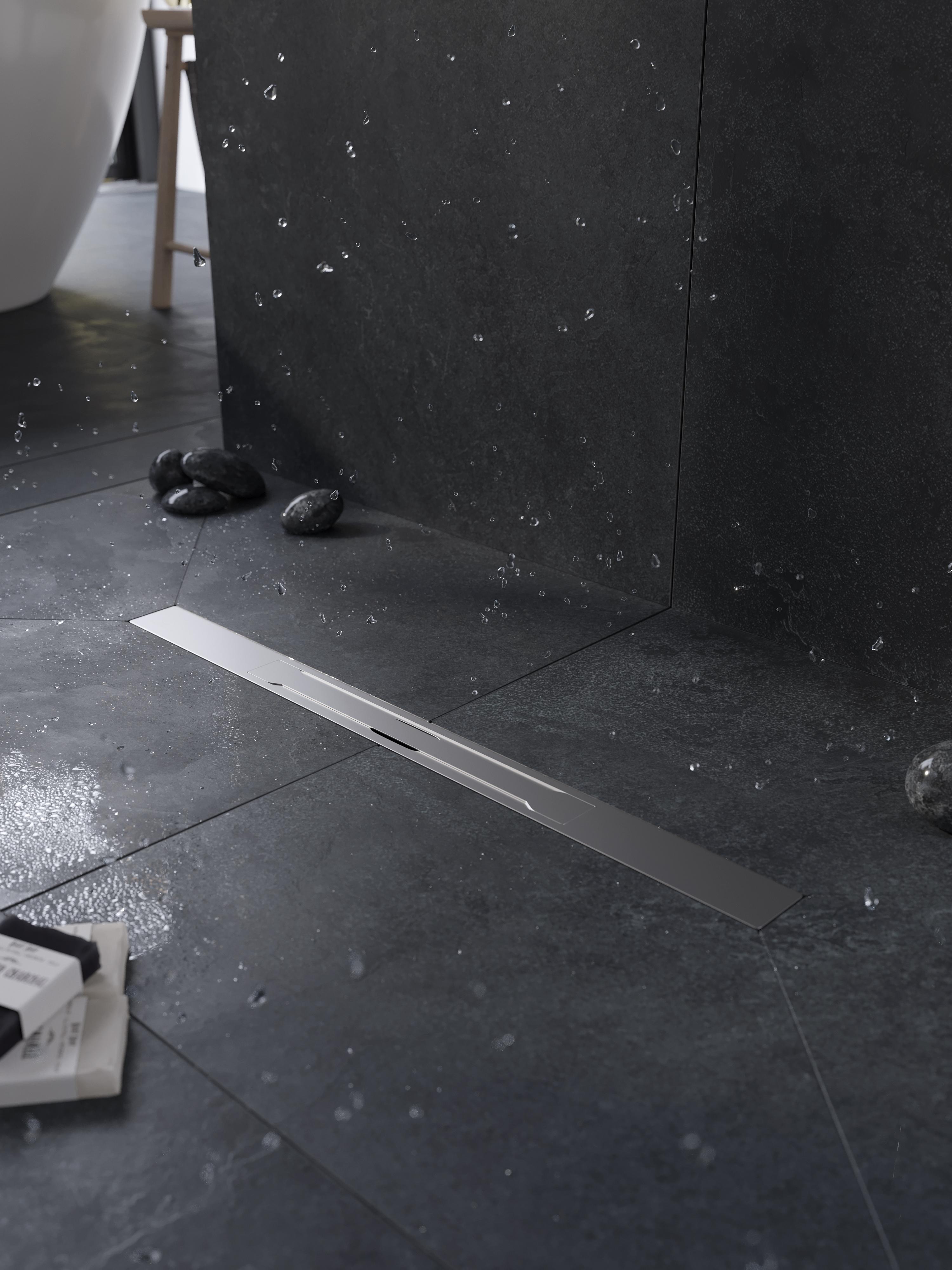 Душевой лоток CK DRAIN VERA-SAQUA014 60 см, двойной, с мокрым затвором, щелевой, из нержавеющей стали, с решеткой купить в Тамбове