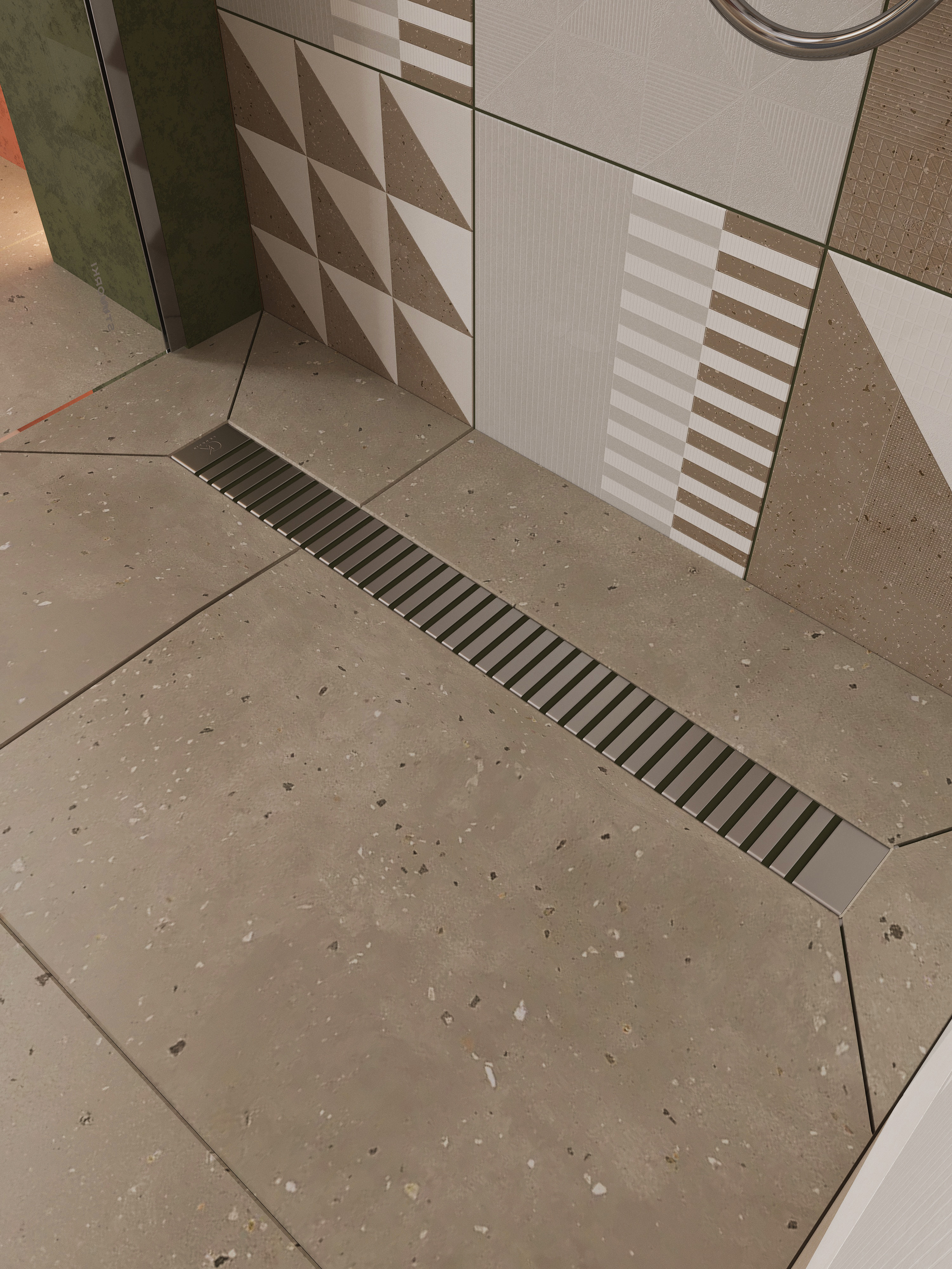 Душевой лоток CK DRAIN AQPP01-60 Steel 60 см, из нержавеющей стали, дизайн решетка из нержавеющей стали купить в Тамбове