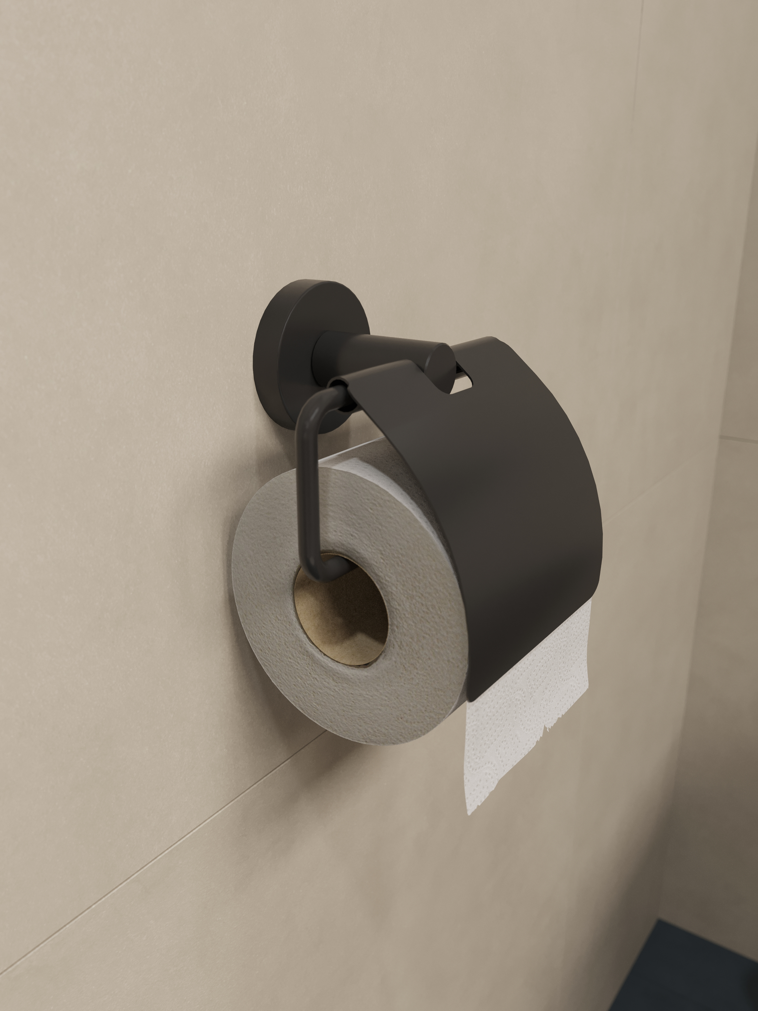 Держатель для туалетной бумаги DEKOR BANYO Alina Black A40 407 01 04 настенный, матовый черный купить в Тамбове