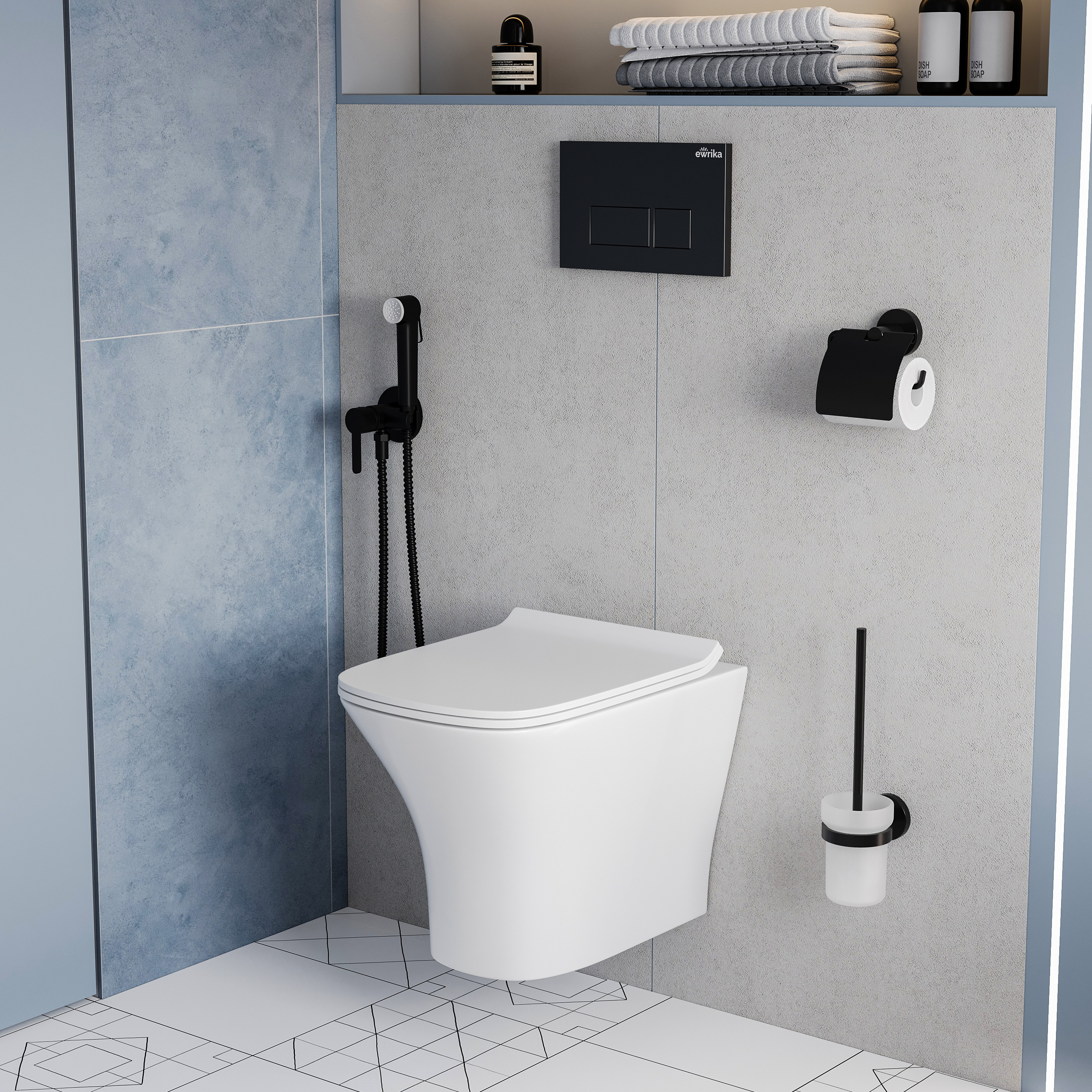 Держатель для туалетной бумаги DEKOR BANYO Alina Black A40 407 01 04 настенный, матовый черный купить в Тамбове