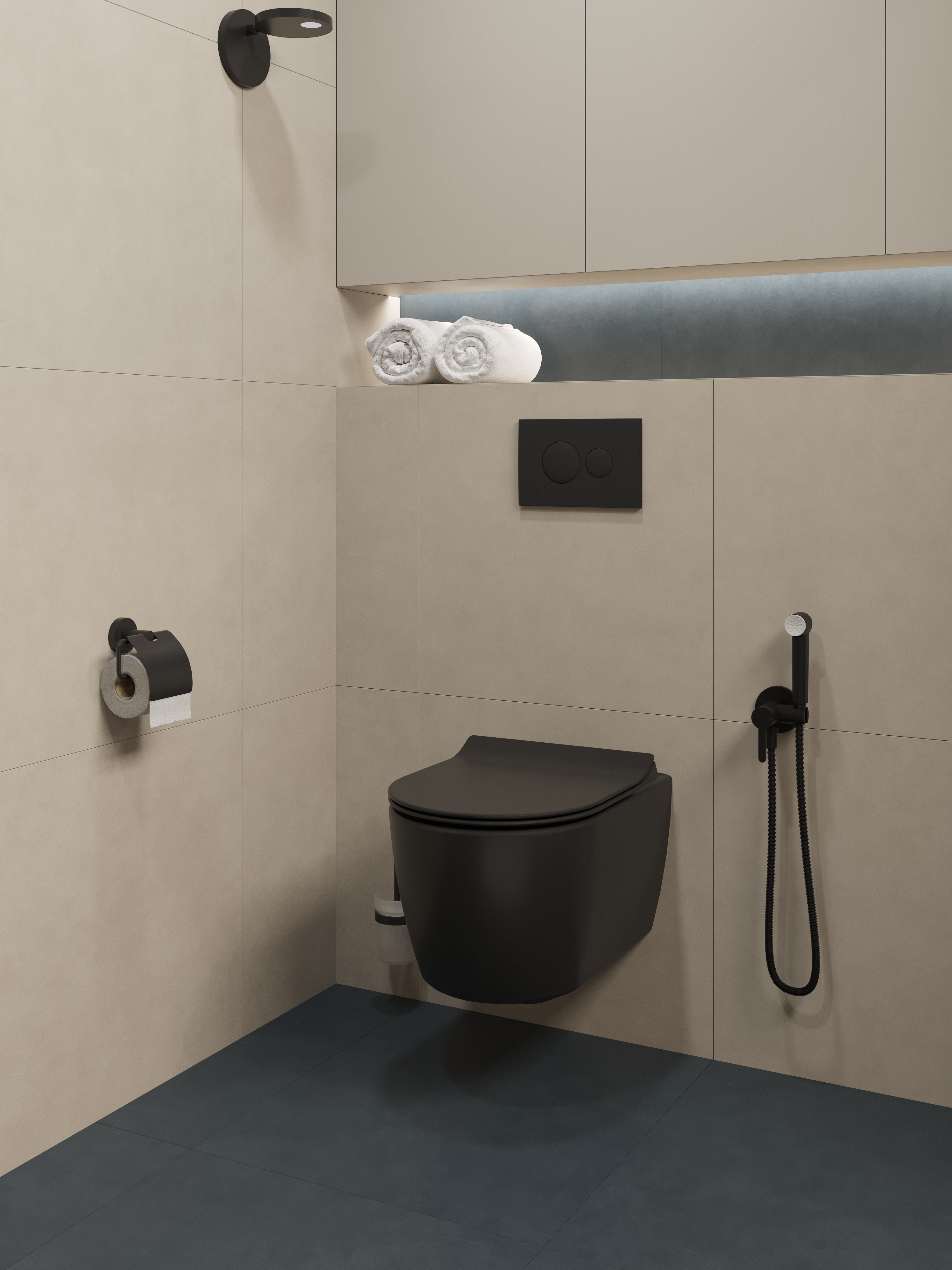 Держатель для туалетной бумаги DEKOR BANYO Alina Black A40 407 01 04 настенный, матовый черный купить в Тамбове