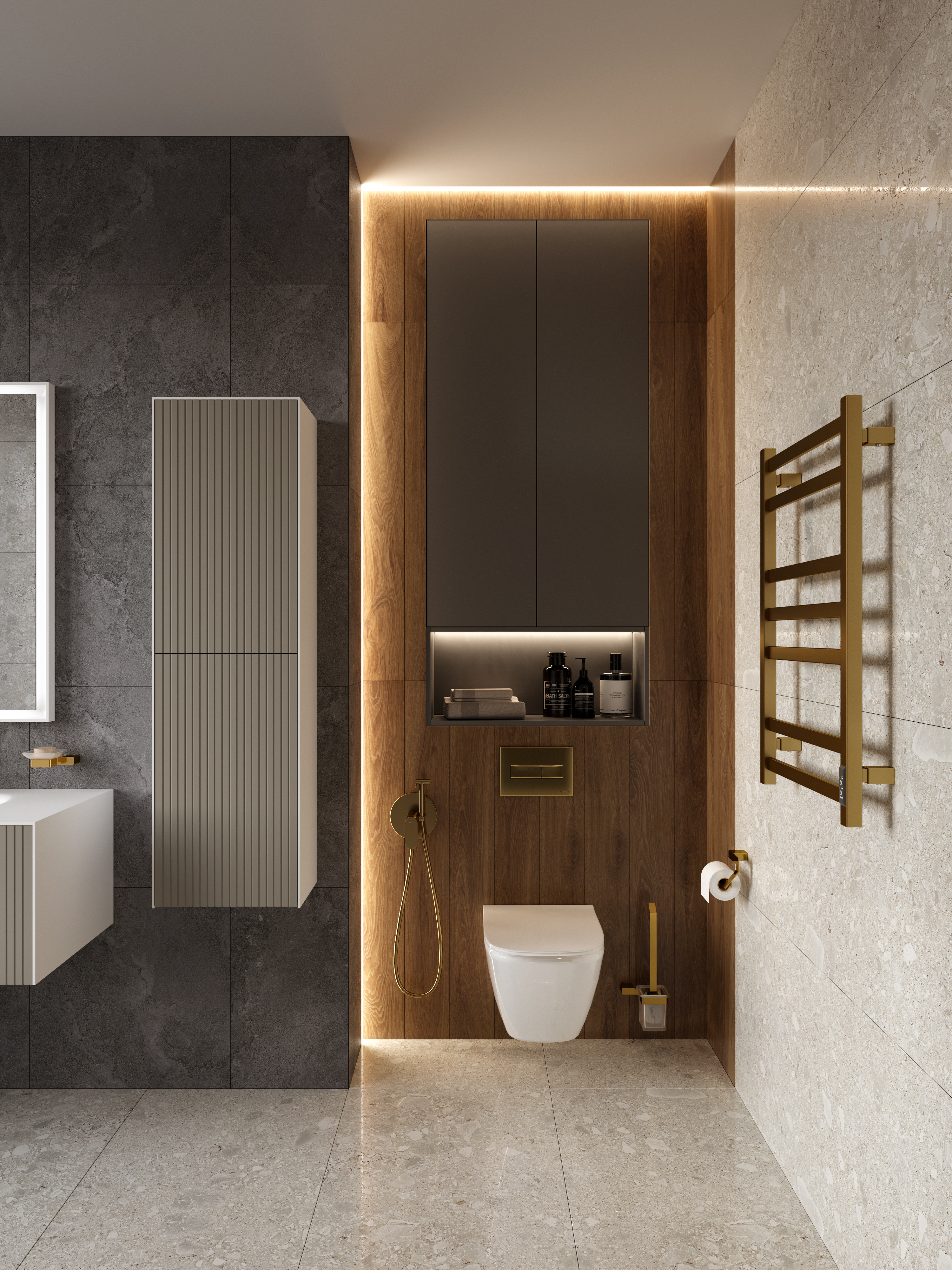 Держатель для туалетной бумаги DEKOR BANYO SS 304 Gold SS304 007 02 настенный, золото купить в Тамбове