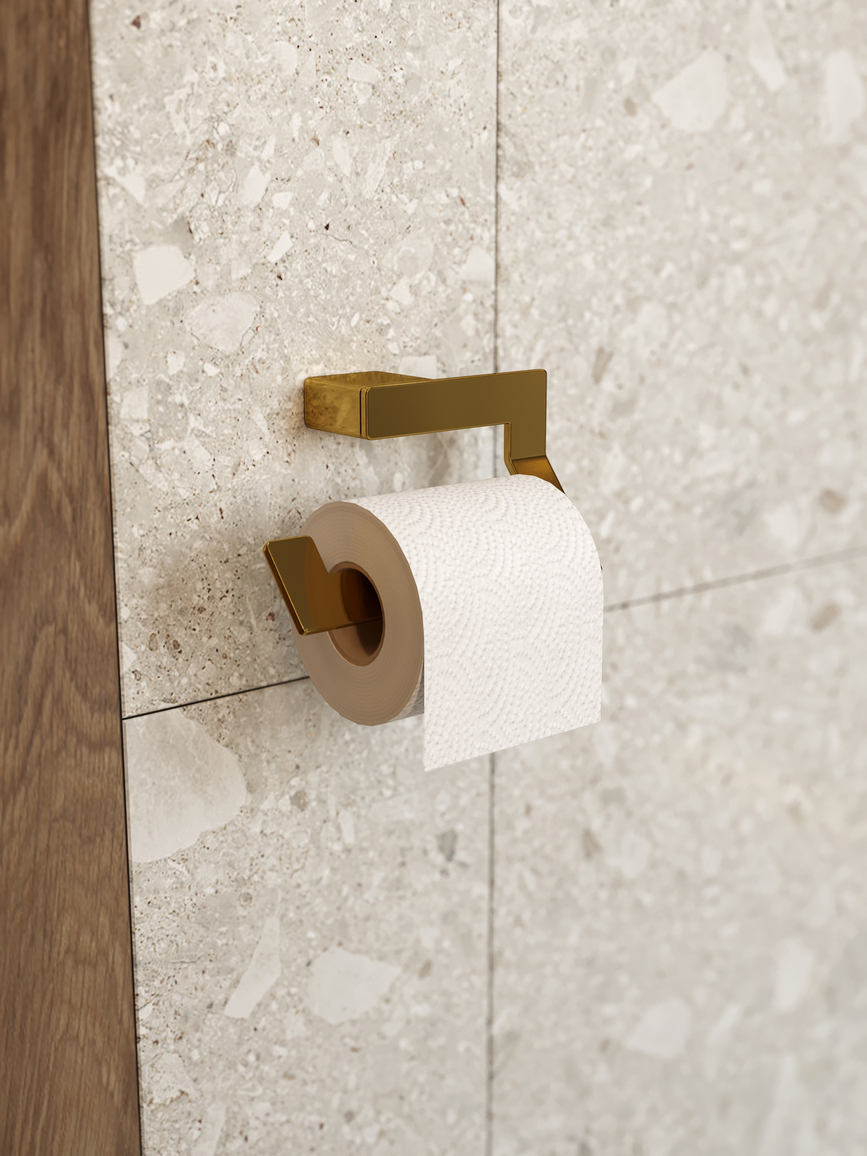Держатель для туалетной бумаги DEKOR BANYO SS 304 Gold SS304 007 02 настенный, золото купить в Тамбове