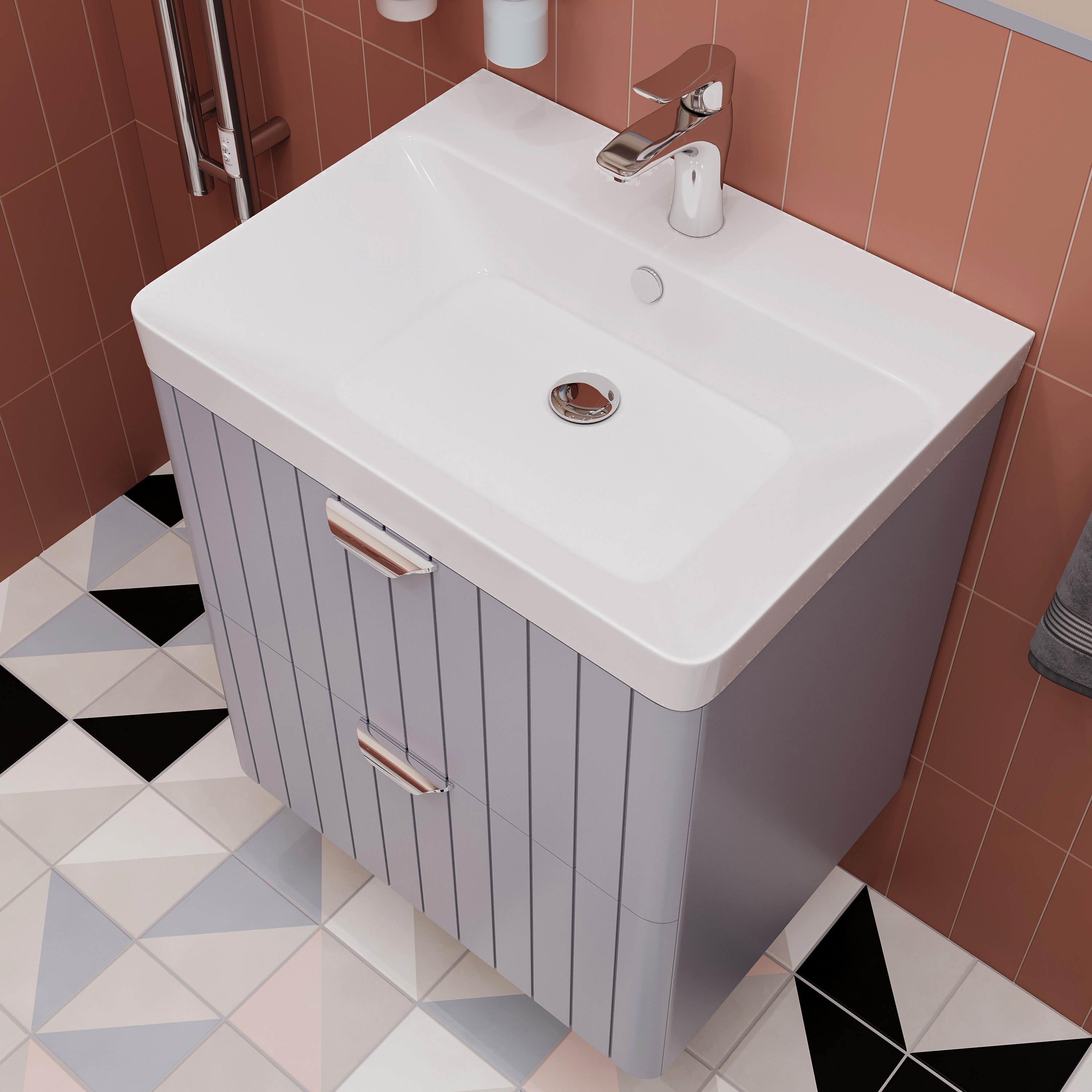 Комплект STWORKI Монтре MO-08cr с сифоном для раковины Wirquin Neo 30987068 и гофрой 30718006