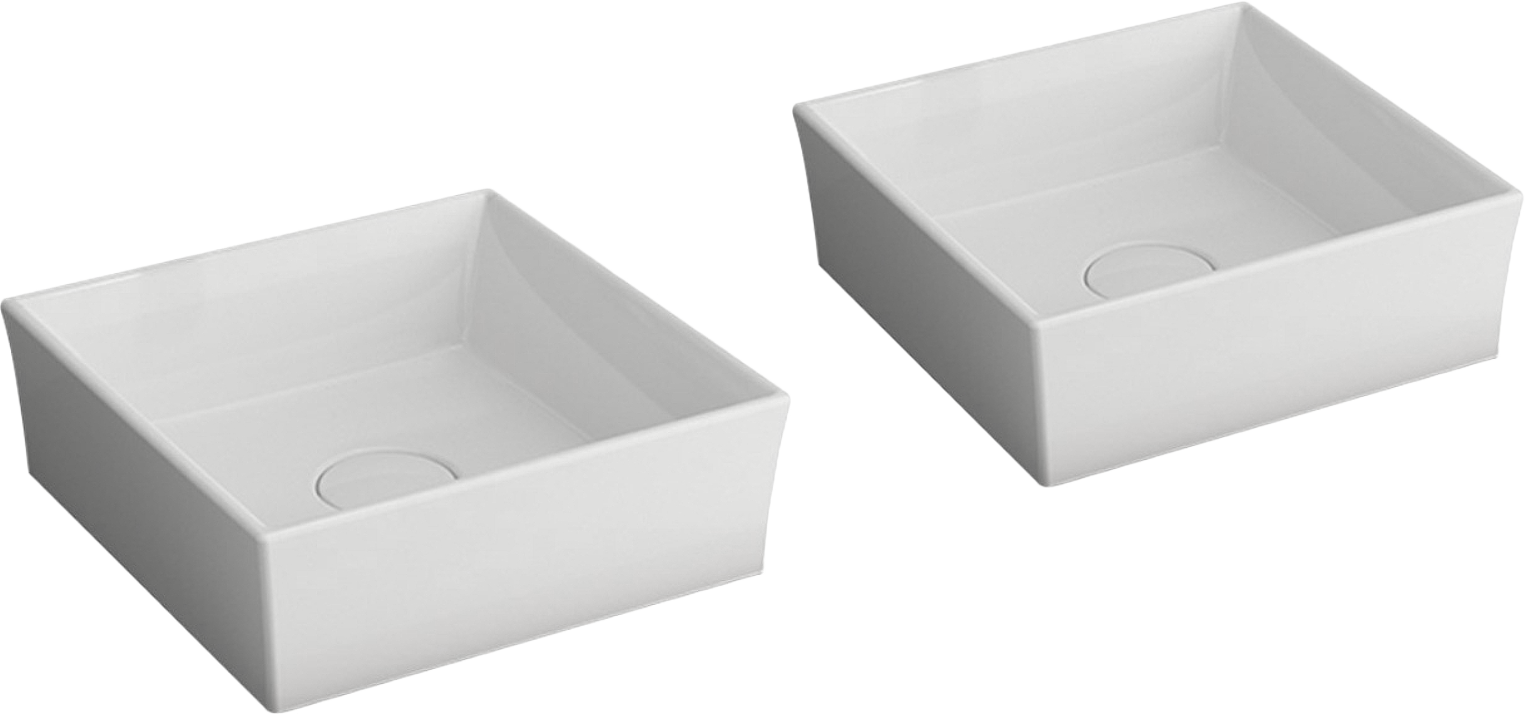 купить Комплект 2 в 1 Накладная раковина BOCCHI Vessel 1173-061-0125 38 глянцевая белая + Накладная раковина 1173-061-0125 38 глянцевая белая