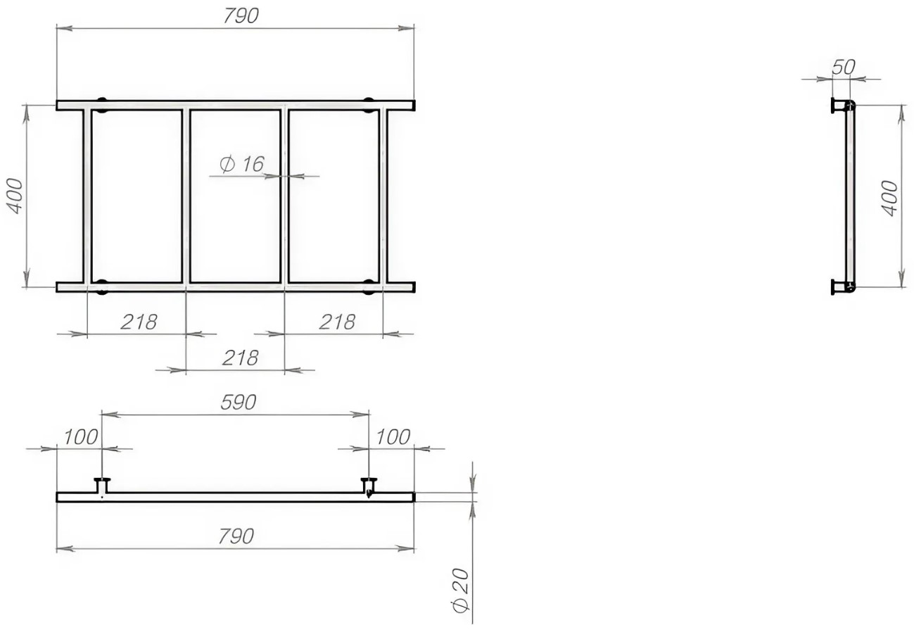 Полотенцесушитель электрический EWRIKA Гера 80x40 см, подключение справа, матовый черный, лесенка, из стали купить в Тамбове
