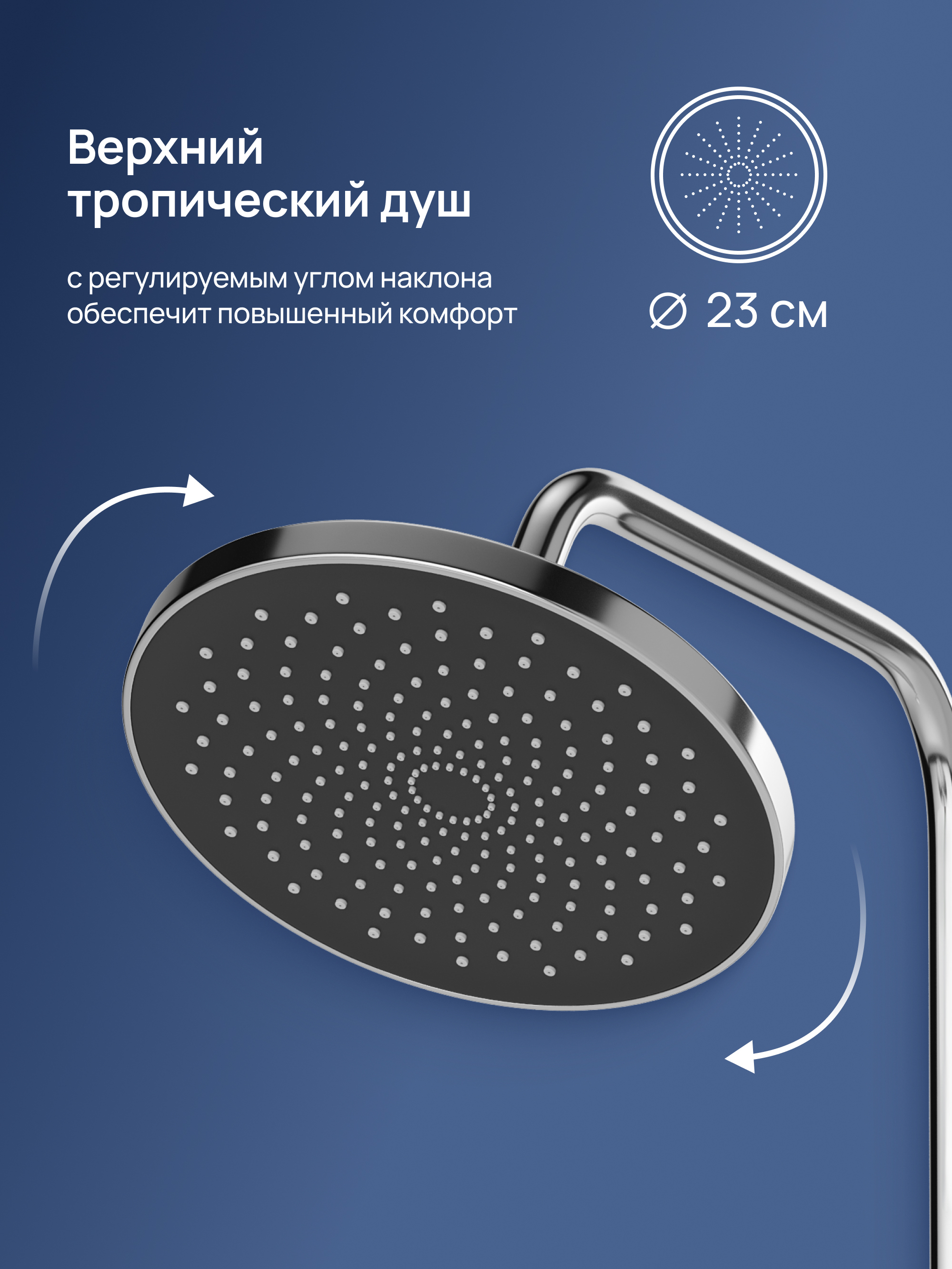 Душевая стойка STWORKI Сортланд S10160CR со смесителем, с термостатом, хром купить в Тамбове