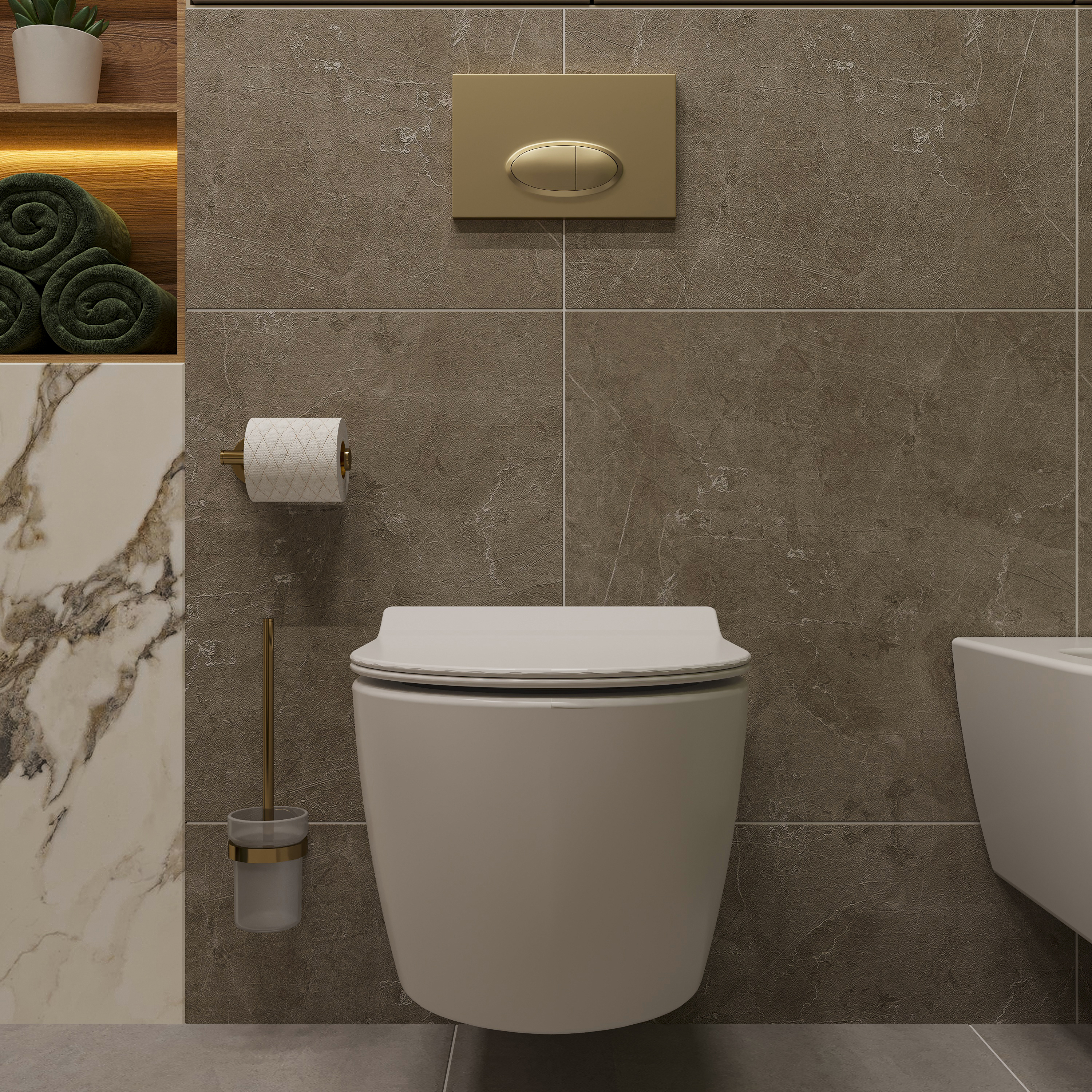 Держатель для туалетной бумаги DEKOR BANYO Alina Gold A40 407 02 настенный, золото купить в Тамбове