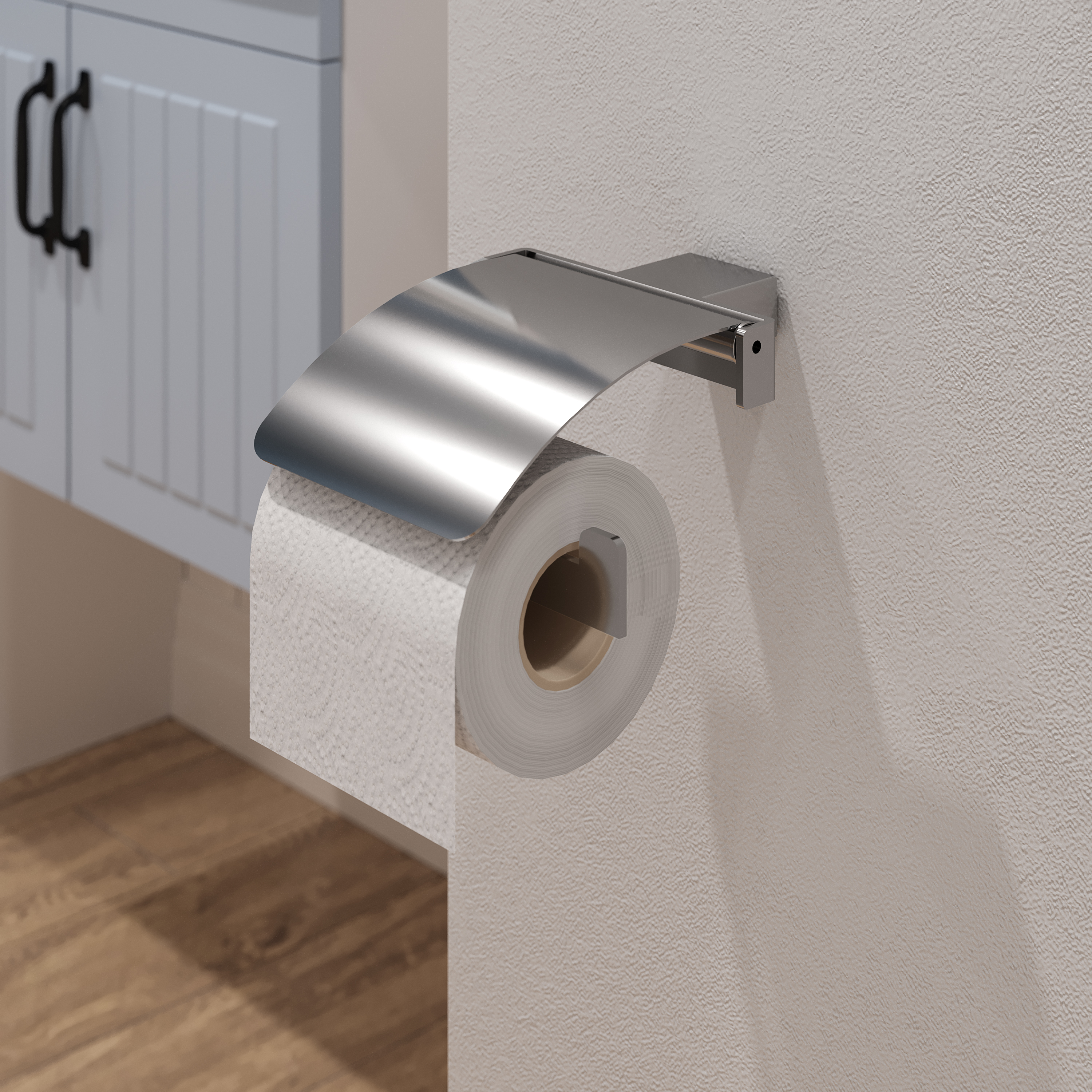 Держатель для туалетной бумаги DEKOR BANYO SS 304 SS304 007 10 настенный, брашированный хром купить в Тамбове