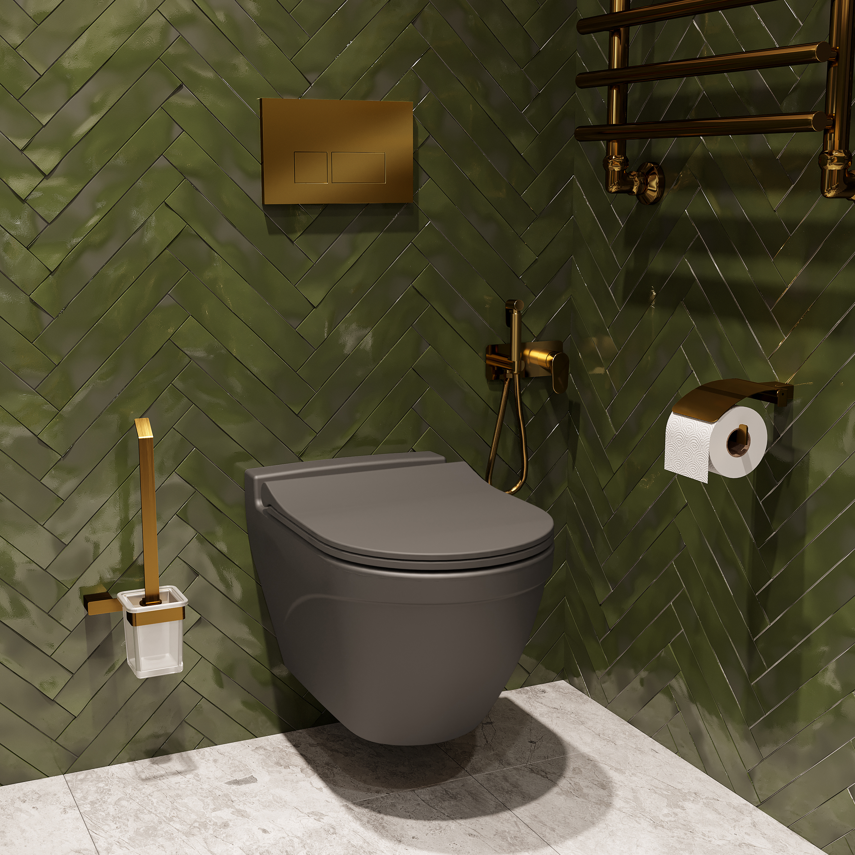 Держатель для туалетной бумаги DEKOR BANYO SS 304 Gold SS304 007 12 настенный, золото купить в Тамбове