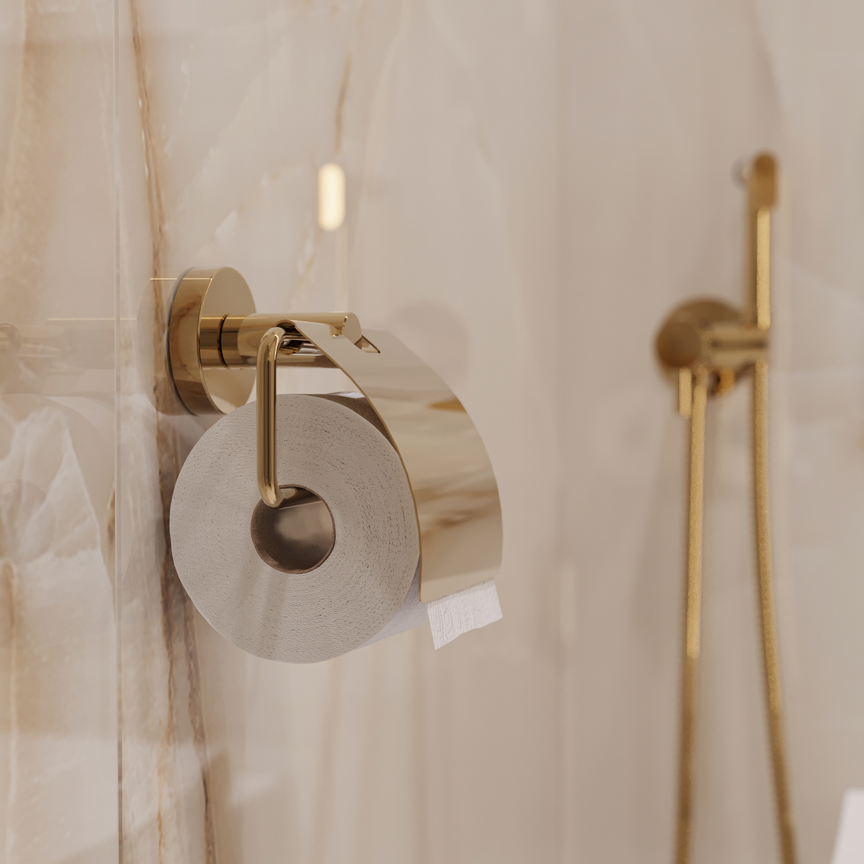 Держатель для туалетной бумаги DEKOR BANYO Alina Gold A40 407 01 02 настенный, золото купить в Тамбове