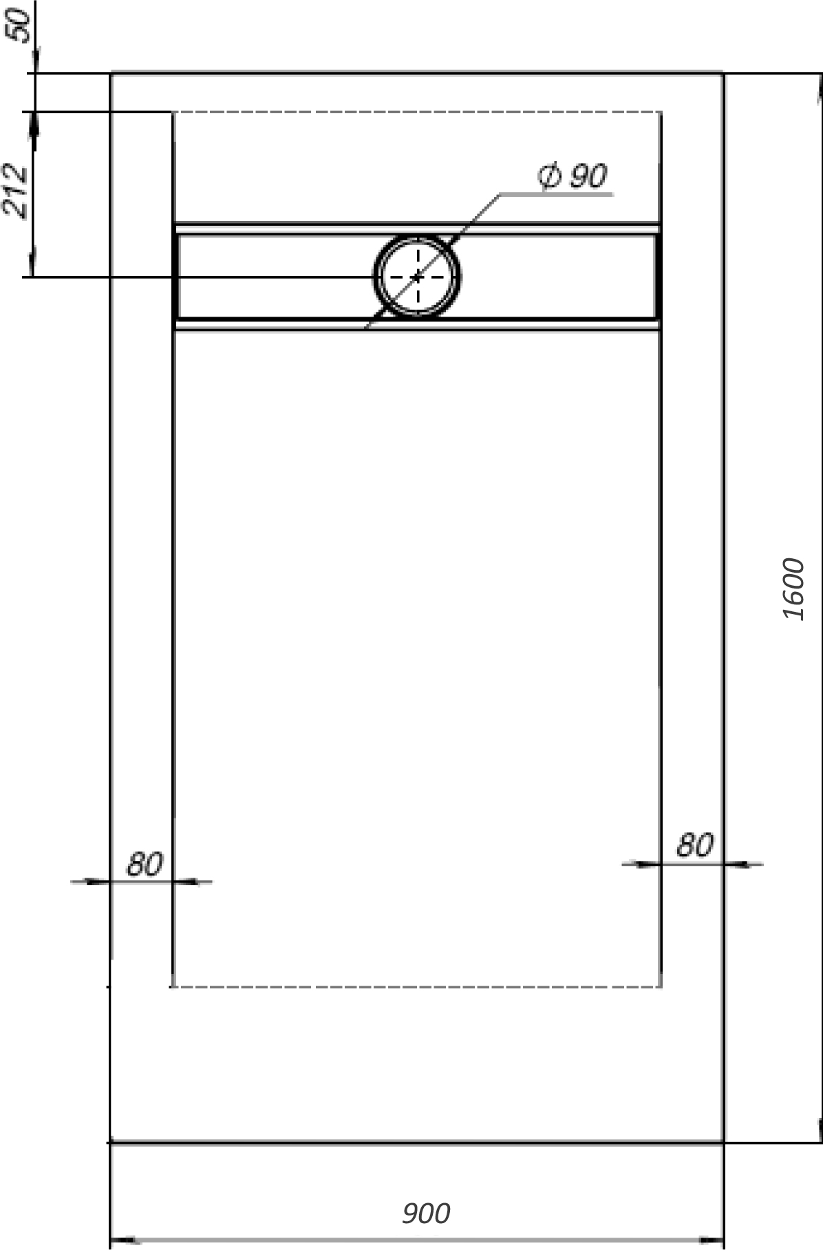 Поддон для душа STWORKI Эстерсунд 160x90 белый камень, с сифоном купить в Тамбове