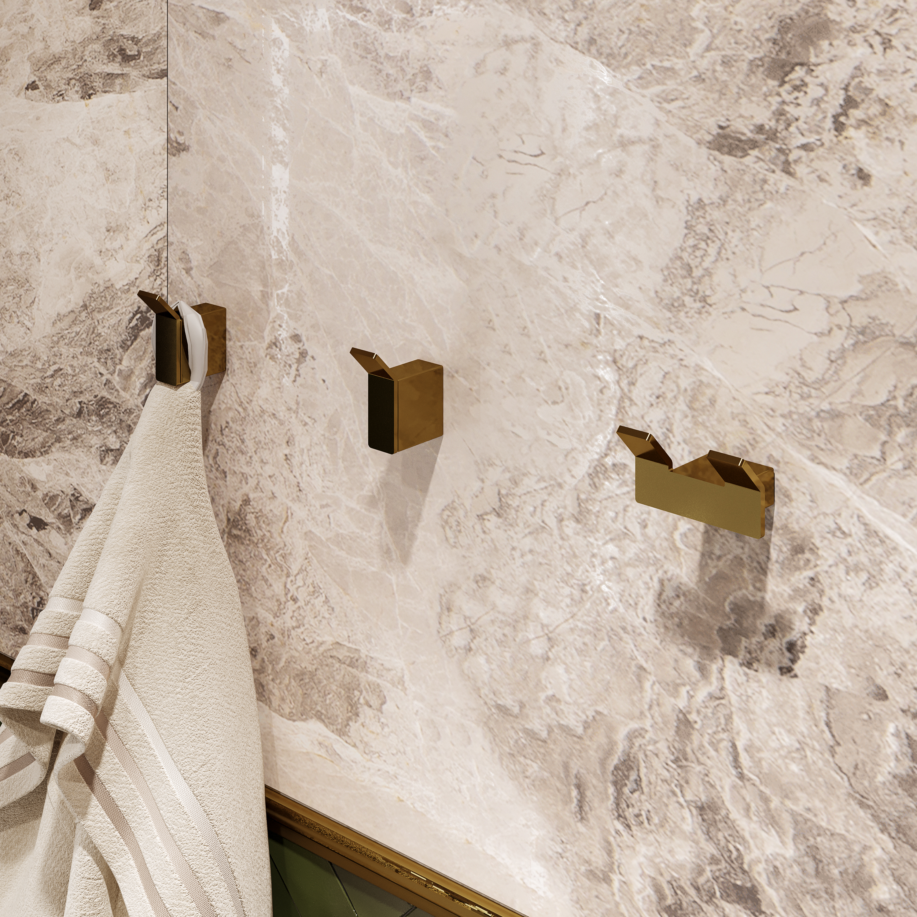 Крючок DEKOR BANYO SS 304 Gold SS304 008 12 золото, на шурупах купить в Тамбове