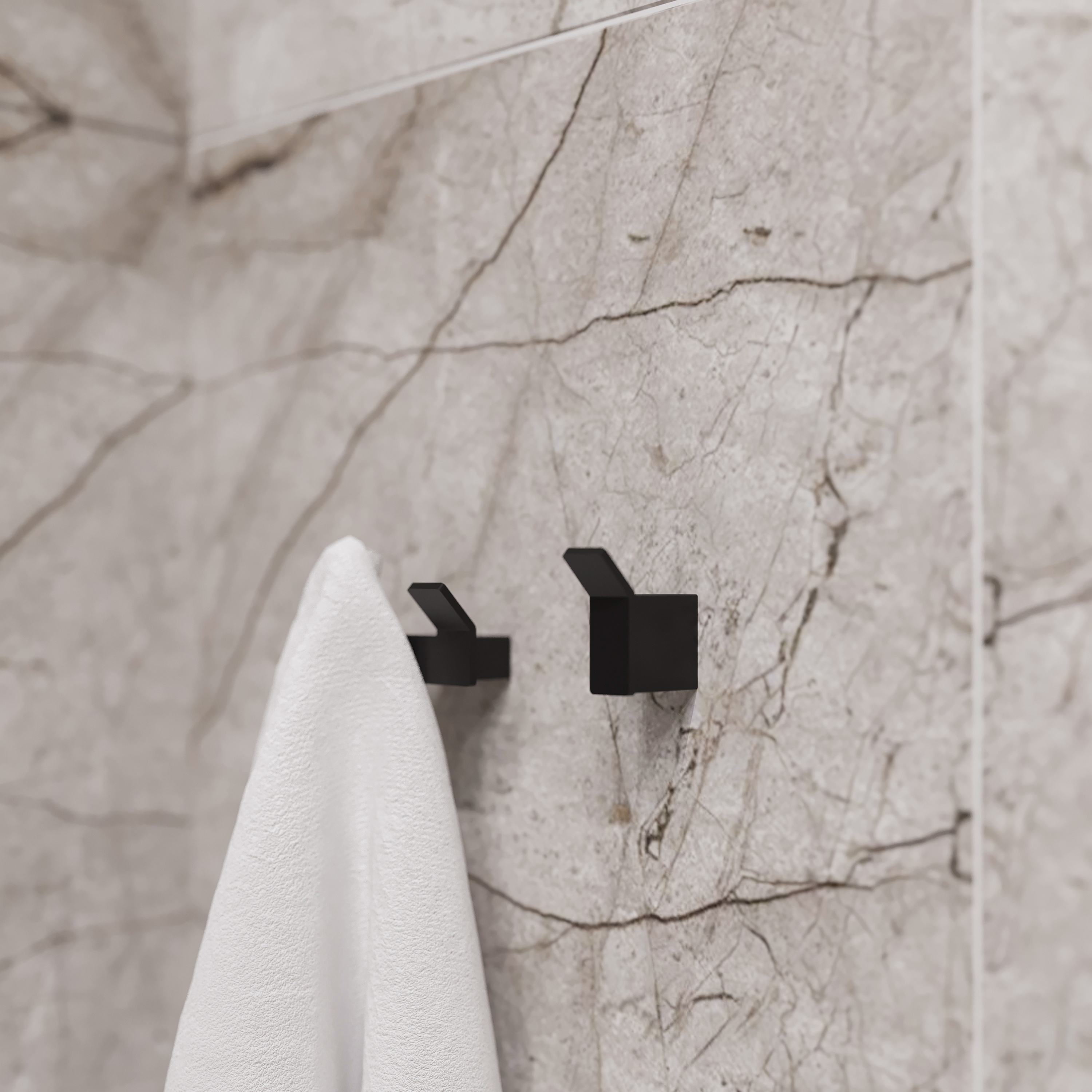 Крючок DEKOR BANYO SS 304 Black SS304 008 04 матовый черный, на шурупах купить в Тамбове