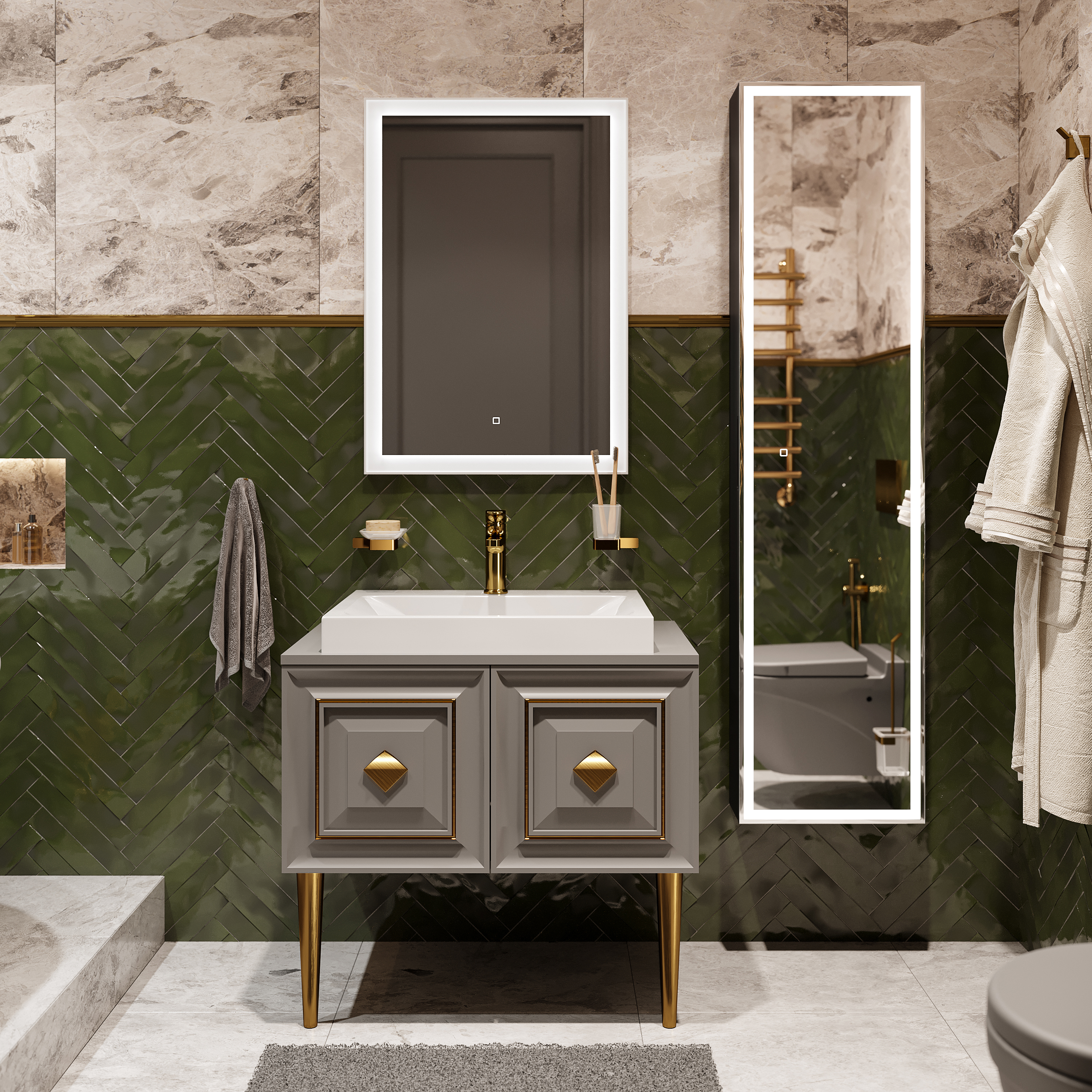 Стакан для ванной DEKOR BANYO SS 304 Gold SS304 006 02 настенный, золото, стеклянный купить в Тамбове