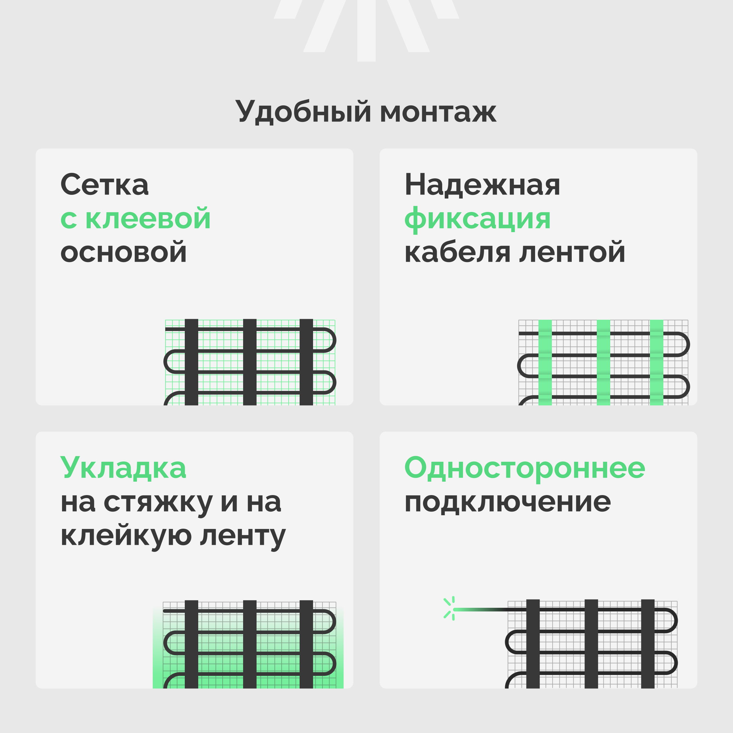 Теплый пол EWRIKA MAT EWR под плитку, на стяжку, 1200 Вт, 8 м2 купить в Тамбове