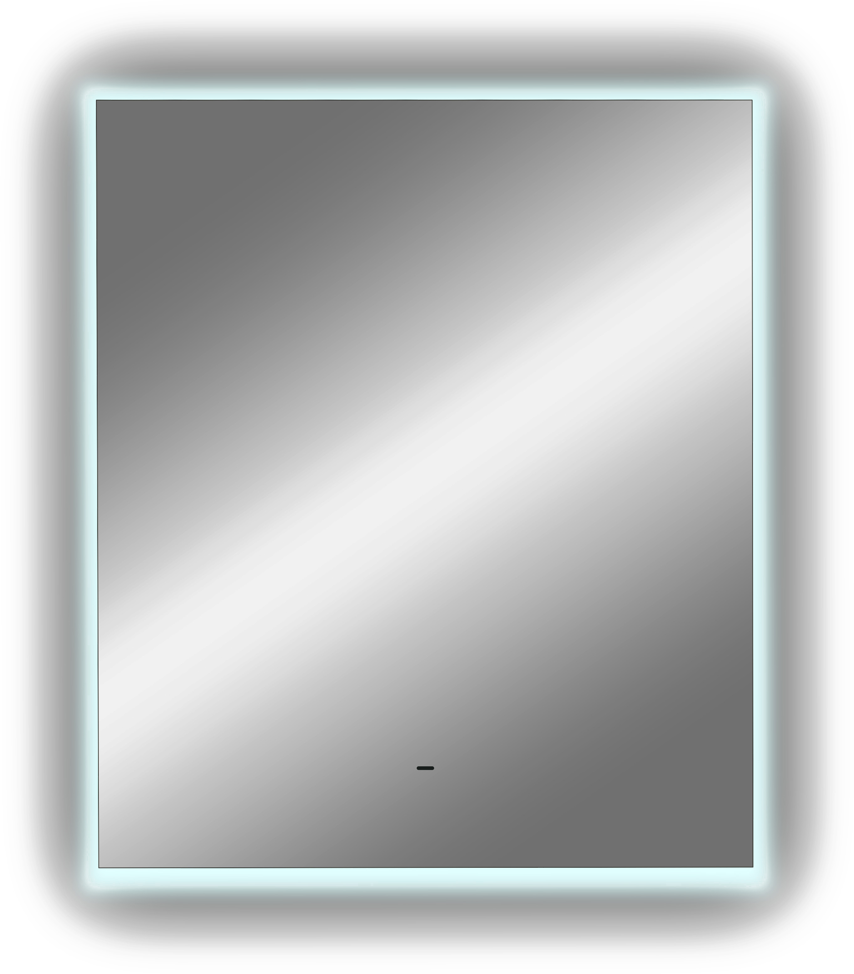 Зеркало DIWO Элиста 60x70 см, ореольная подсветка LED, бесконтактный выключатель, прямоугольное купить в Тамбове
